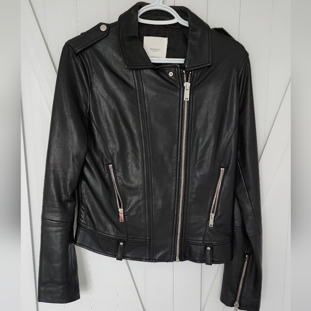 Mango Faux Leather Jacket